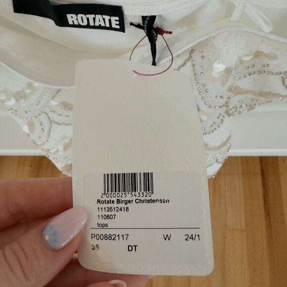 Rotate Birger Christensen Sequined Cropped Top – Size 36 (EU) - Picture 4 of 12